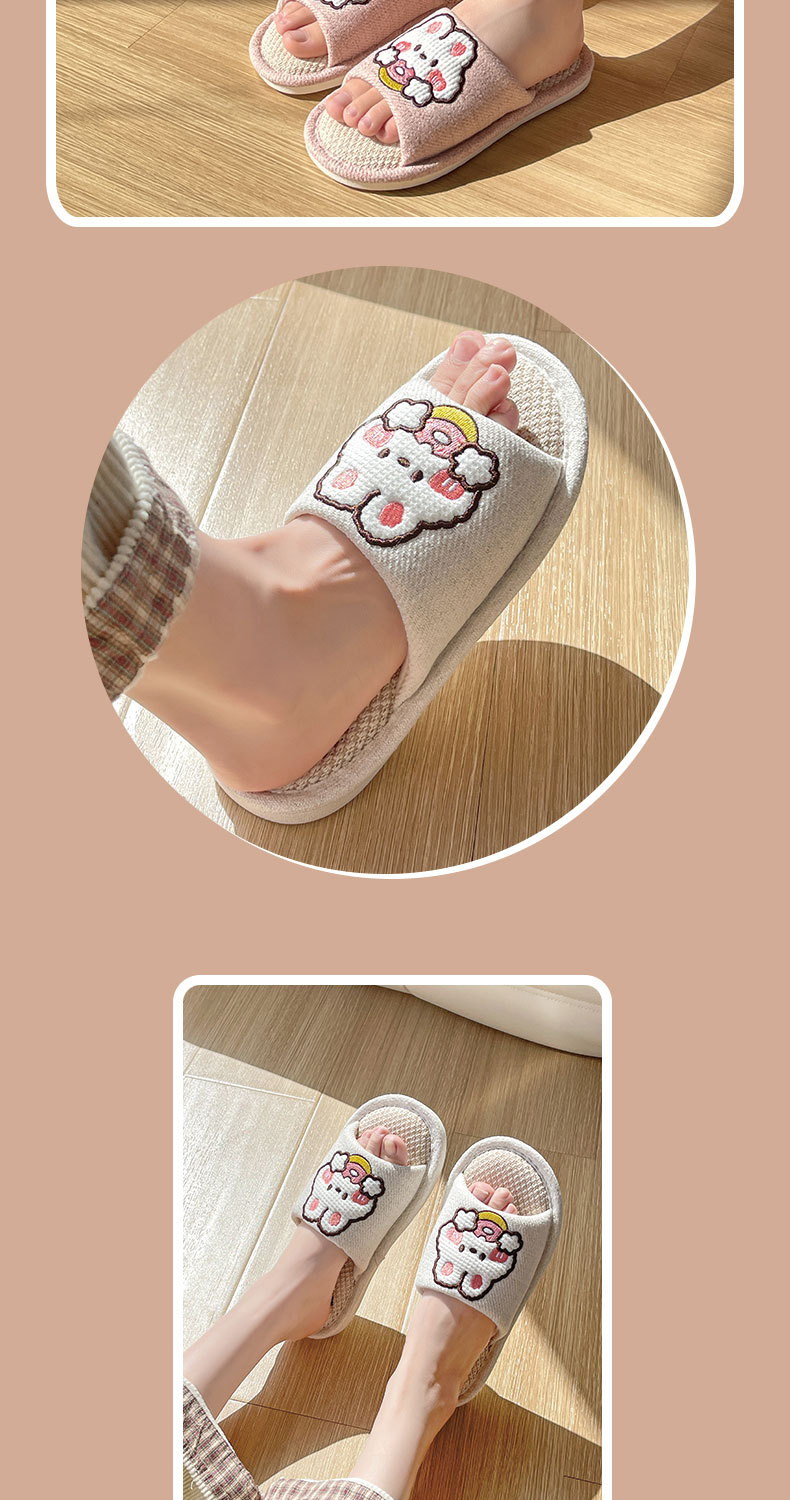 Cartoon linen slippers