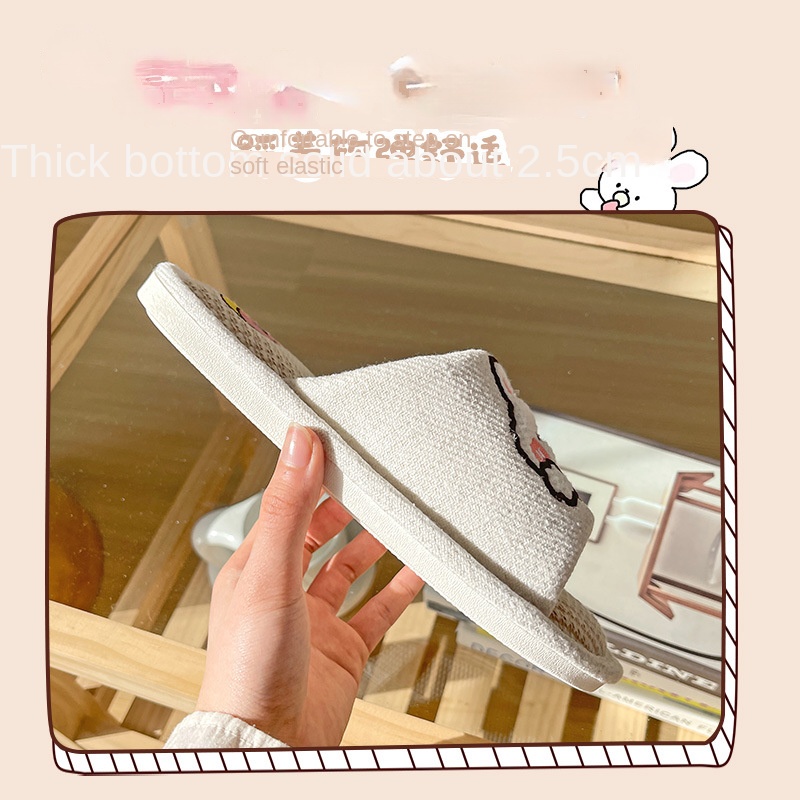 Cartoon linen slippers