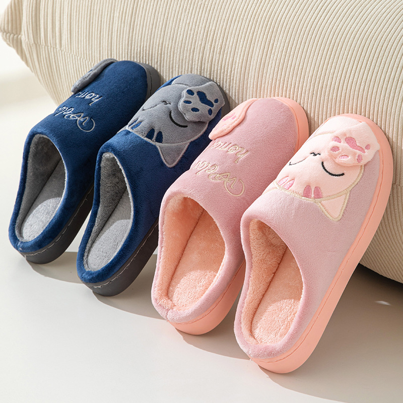 Cartoon lucky cat cotton slippers