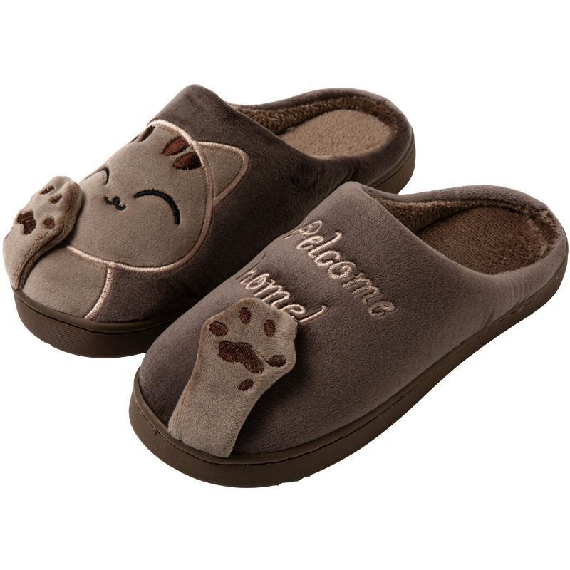 Cartoon lucky cat cotton slippers