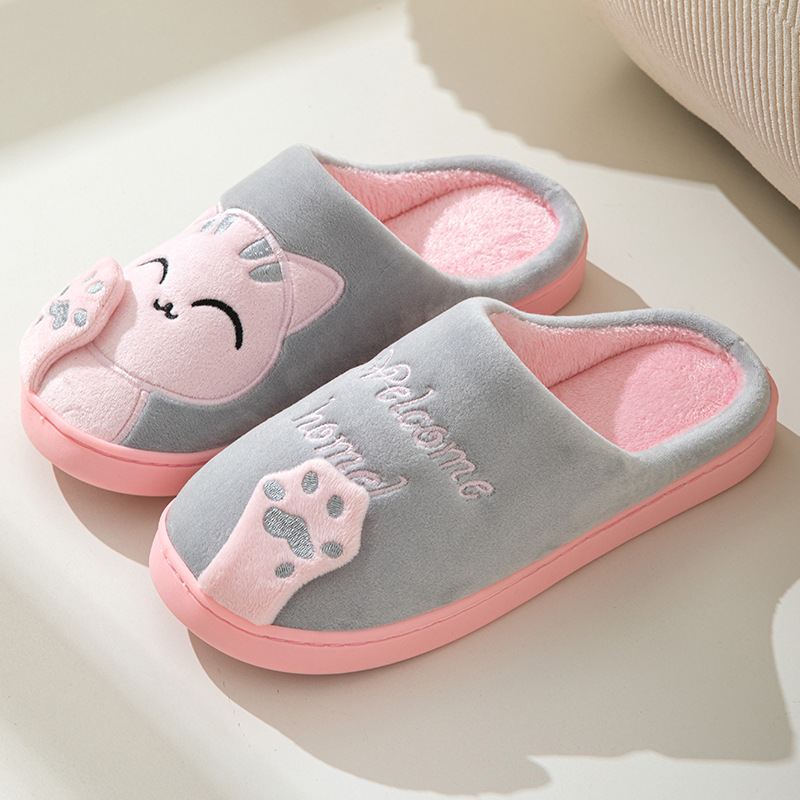 Cartoon lucky cat cotton slippers