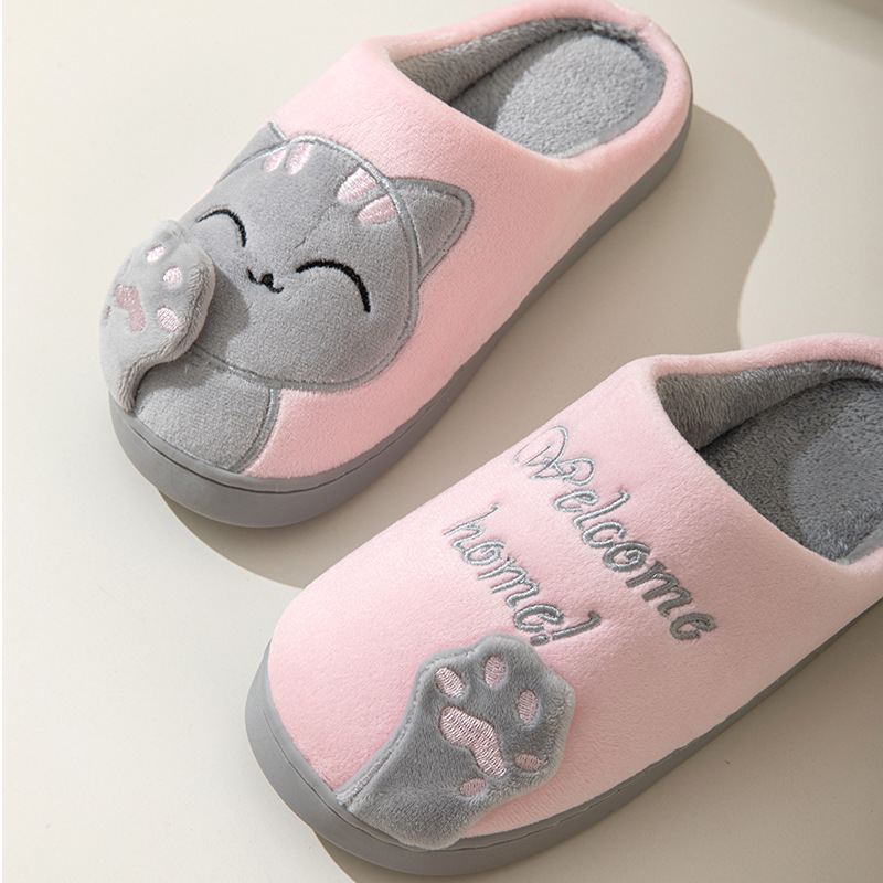 Cartoon lucky cat cotton slippers