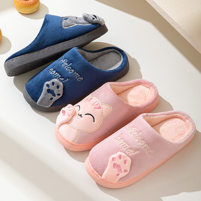 Cartoon lucky cat cotton slippers