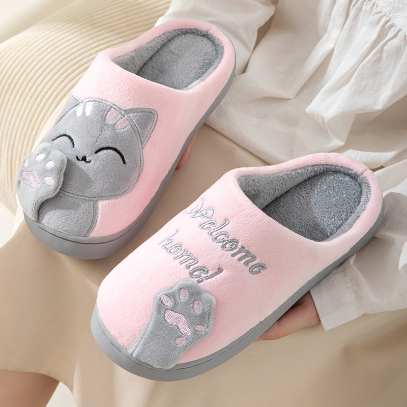 Cartoon lucky cat cotton slippers