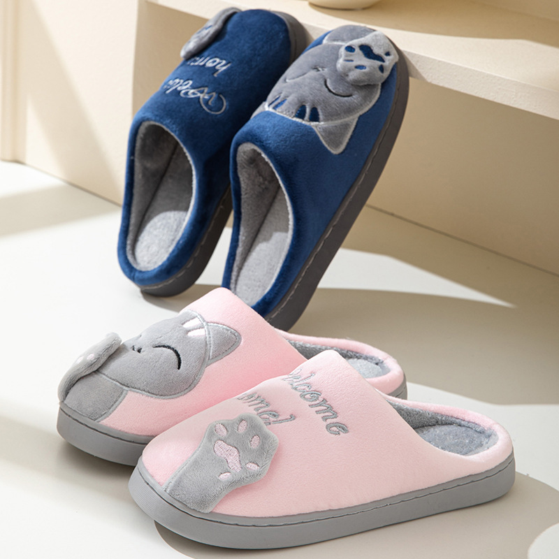 Cartoon lucky cat cotton slippers