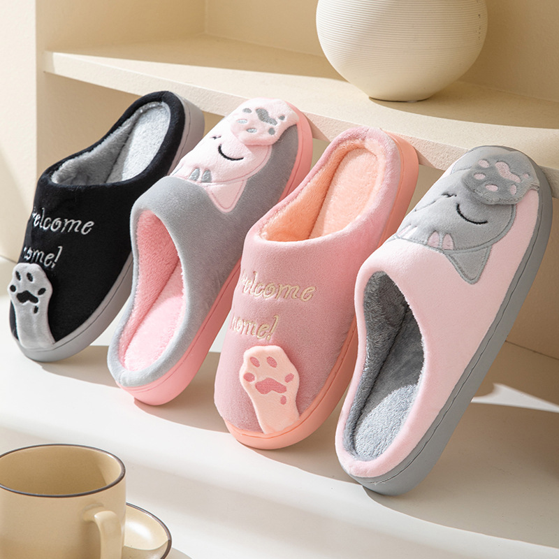 Cartoon lucky cat cotton slippers