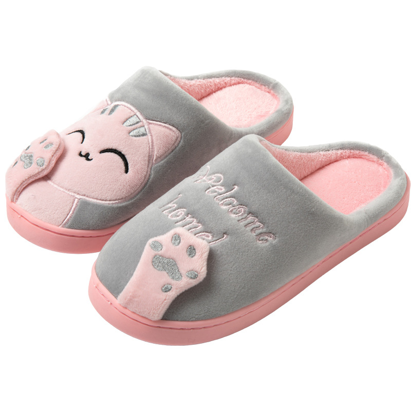 Cartoon lucky cat cotton slippers