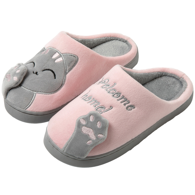 Cartoon lucky cat cotton slippers