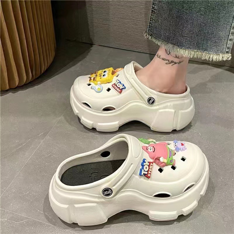 Cartoon platform elevating crocs