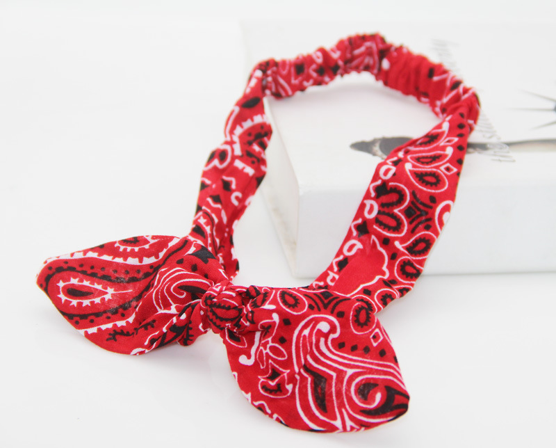 Cashew rabbit ear elastic elastic headband