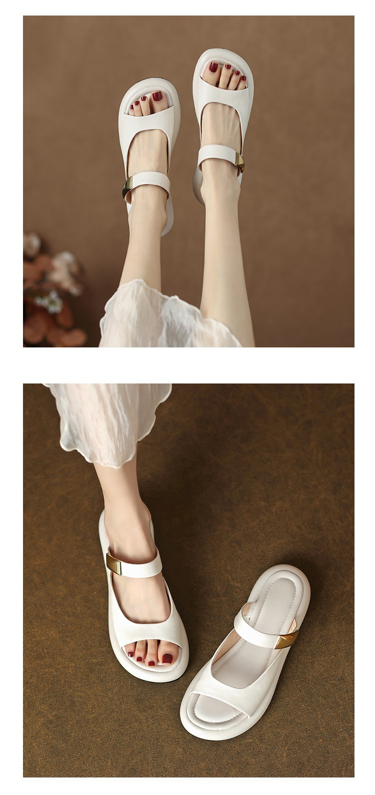 Casual flat toe sandals