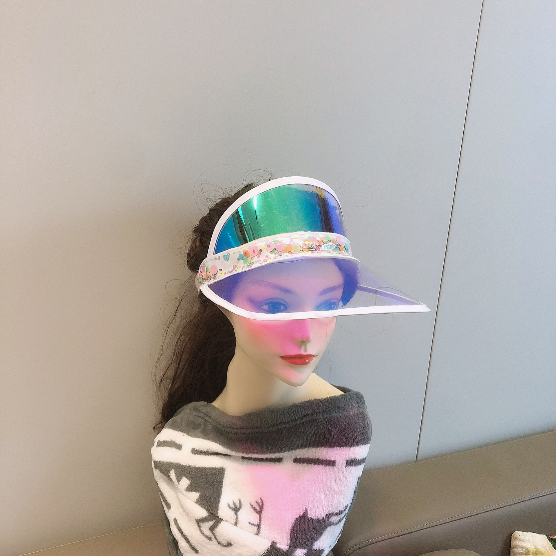 Casual pvc empty top hat with sun protection