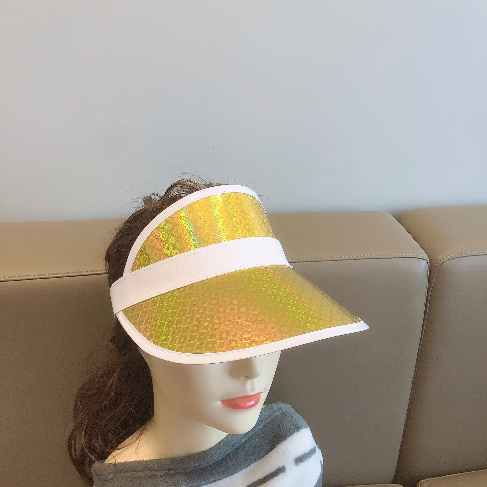 Casual pvc empty top hat with sun protection