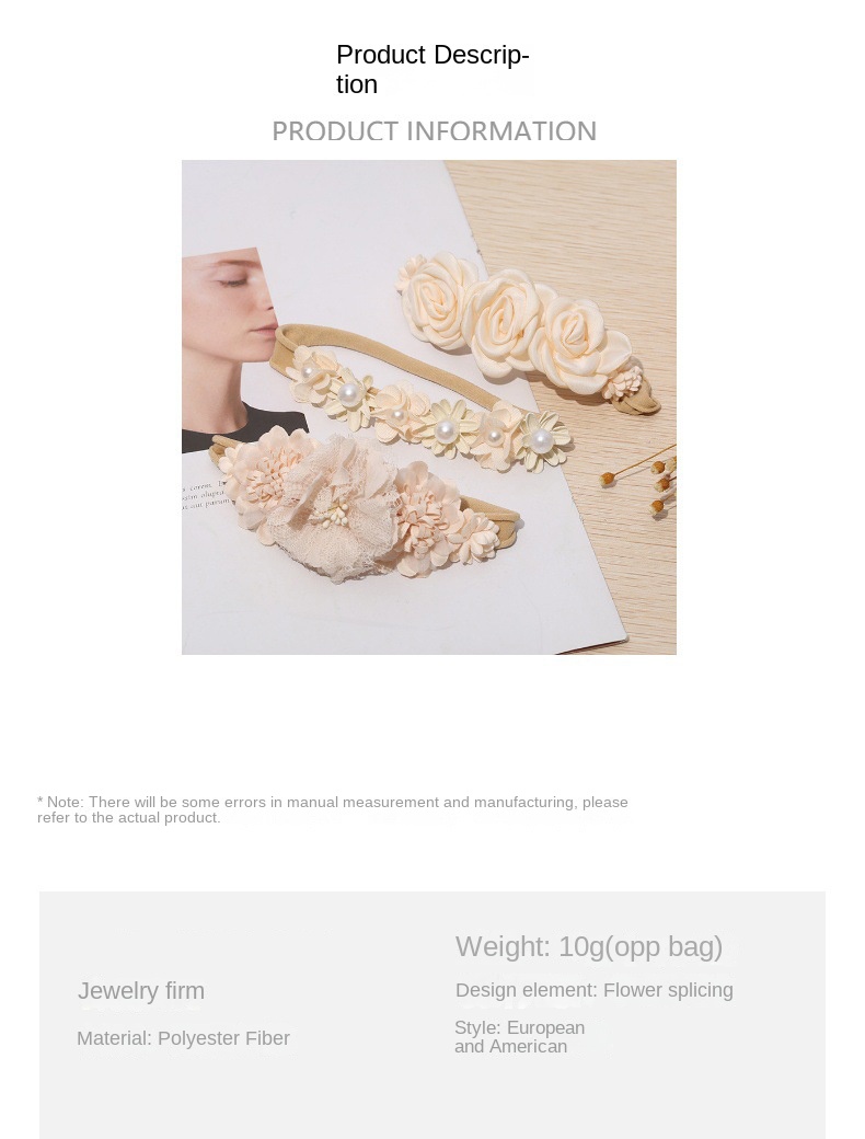 Children’s headband creative simulation flower elastic headband combination