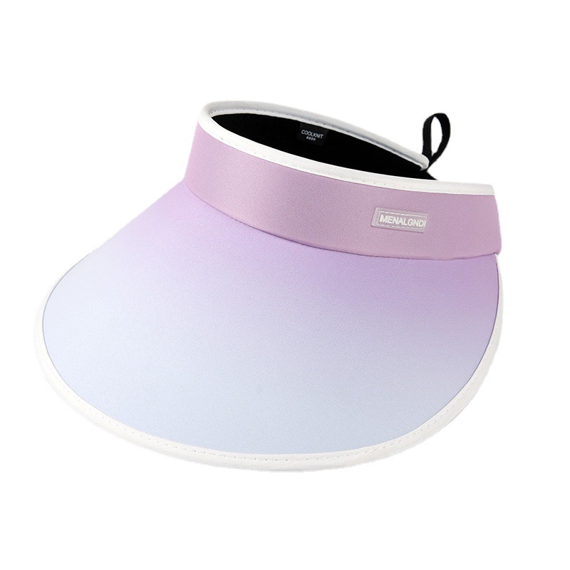 Color gradient outdoor empty top hat foldable adjustable hat for women