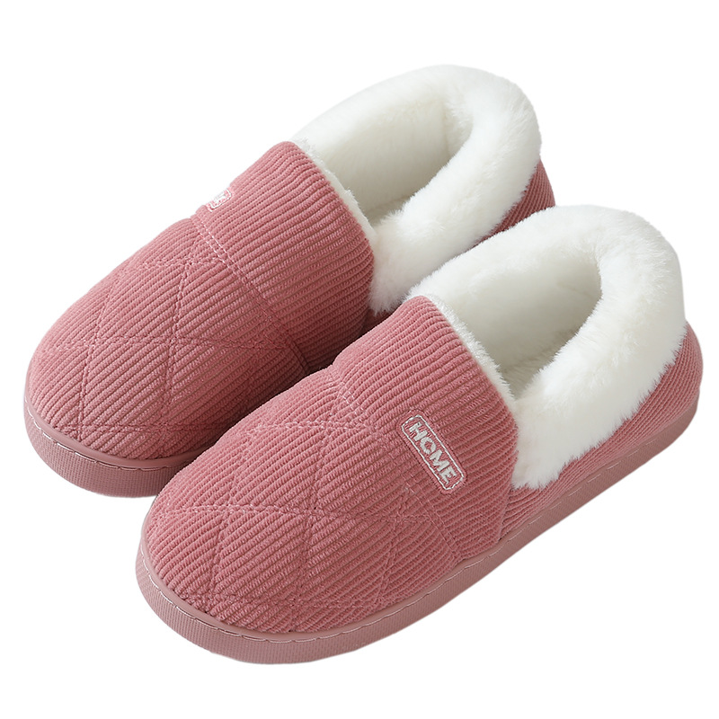 Corduroy cotton slippers
