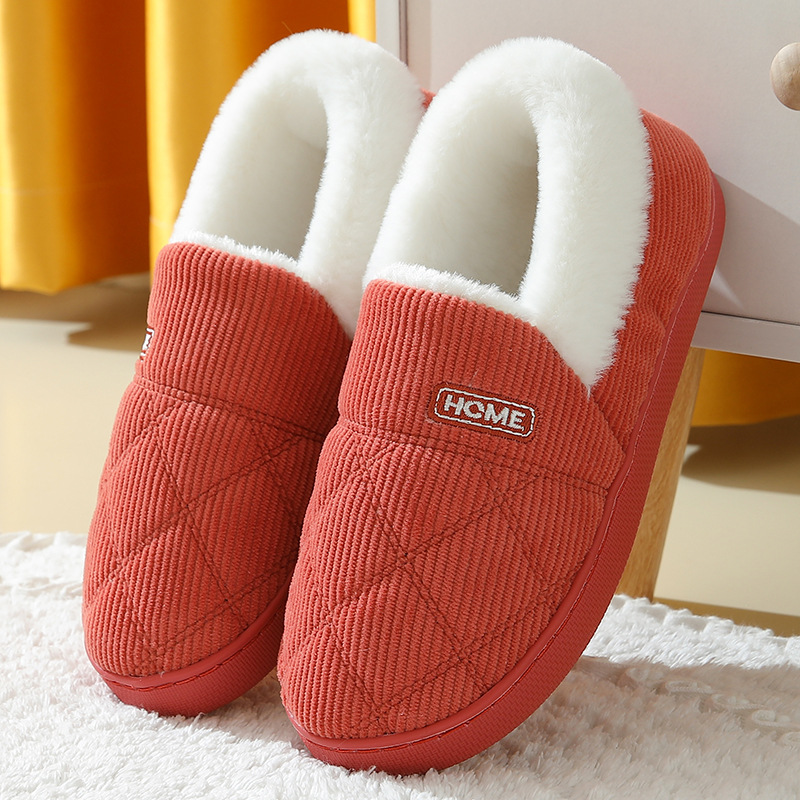 Corduroy cotton slippers