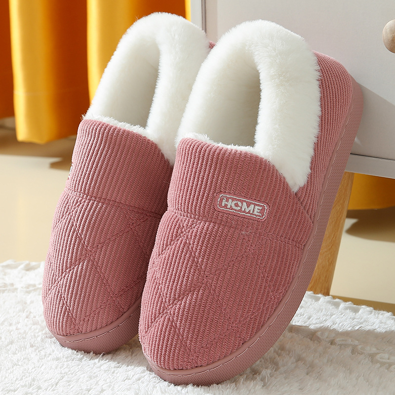 Corduroy cotton slippers