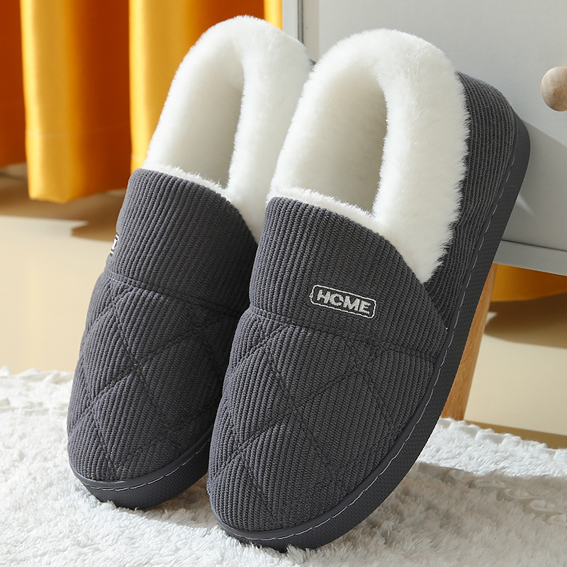 Corduroy cotton slippers