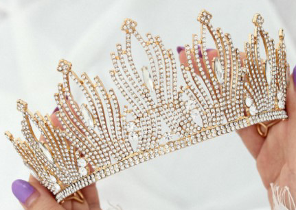 Crown bridal headband headpiece
