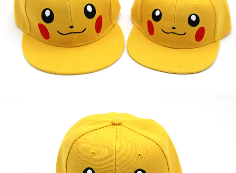 Cute cartoon Pikachu family hip hop flat brim hat
