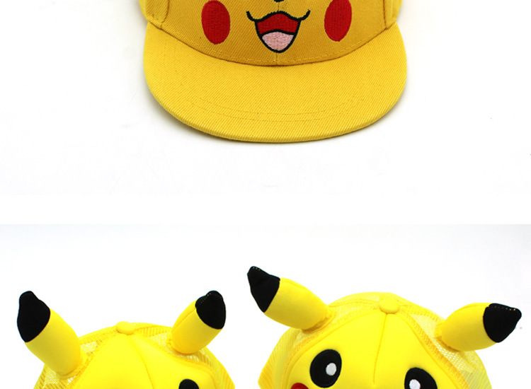Cute cartoon Pikachu family hip hop flat brim hat