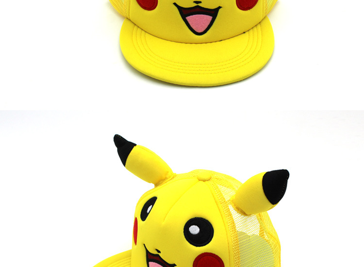 Cute cartoon Pikachu family hip hop flat brim hat