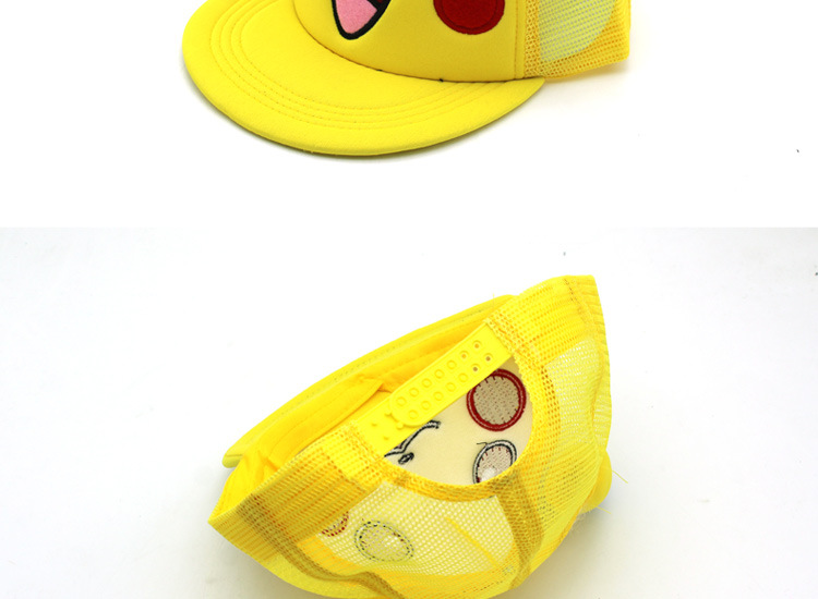 Cute cartoon Pikachu family hip hop flat brim hat