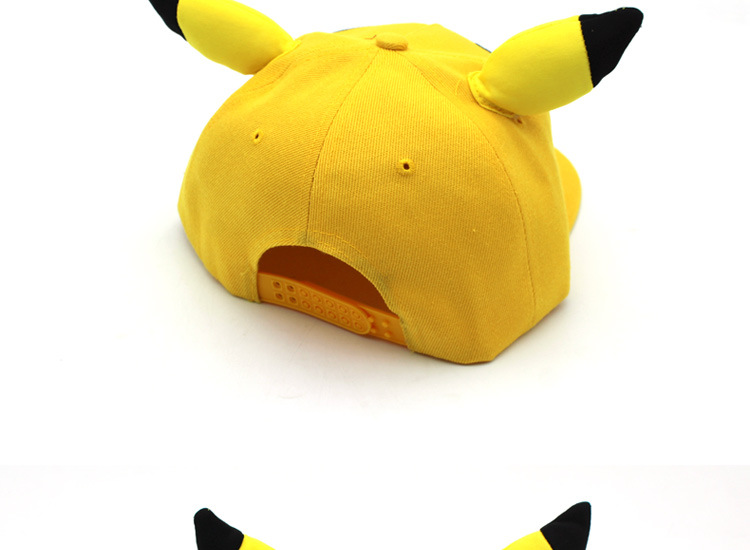 Cute cartoon Pikachu family hip hop flat brim hat