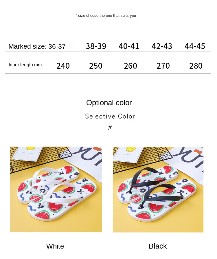 Cute fruit flip-flops