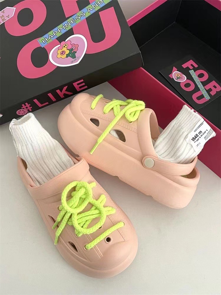 Double crocs with thick soles