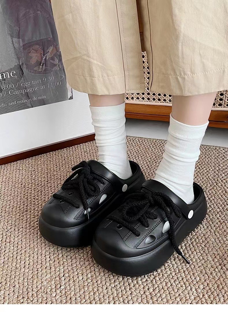 Double crocs with thick soles