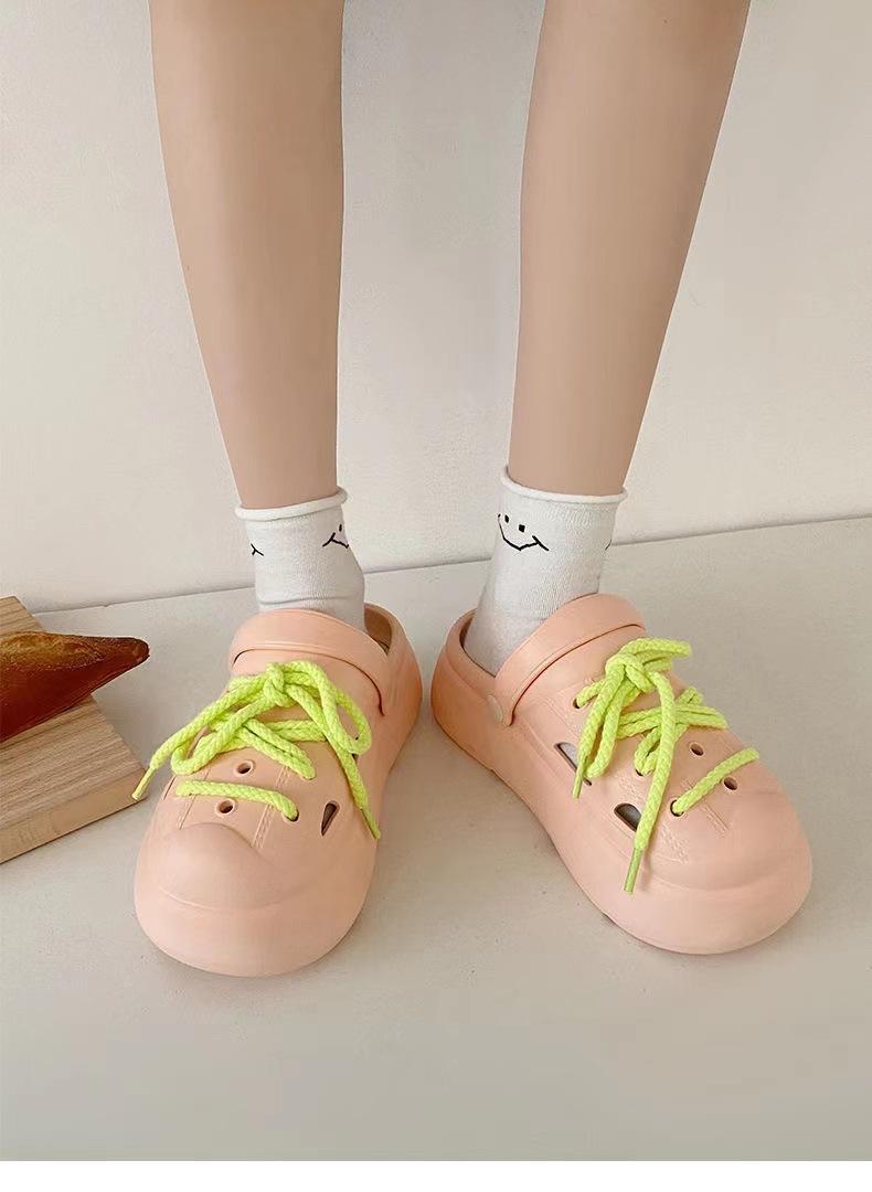 Double crocs with thick soles