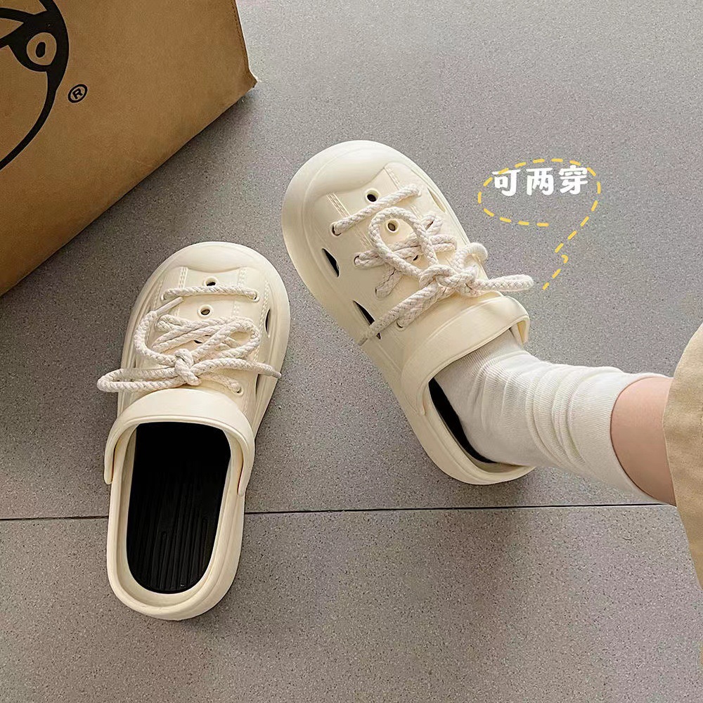 Double crocs with thick soles