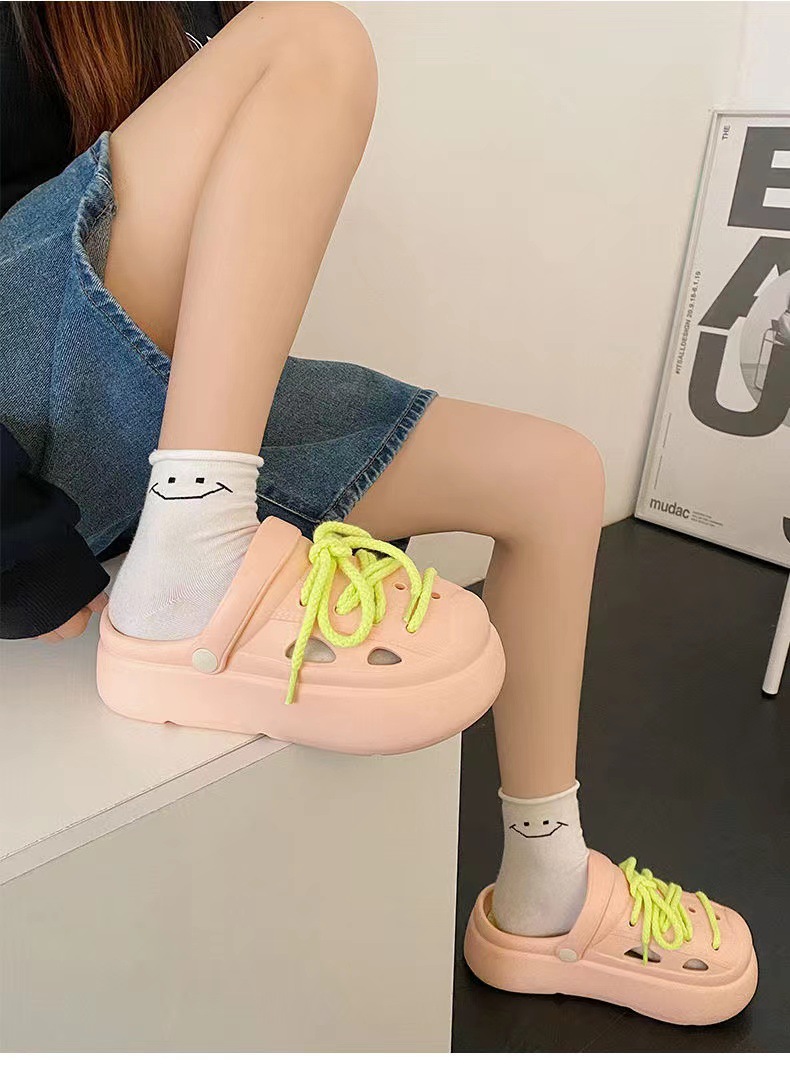 Double crocs with thick soles