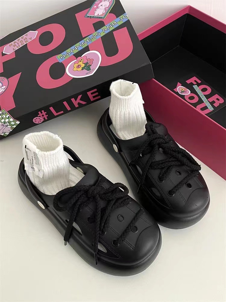 Double crocs with thick soles