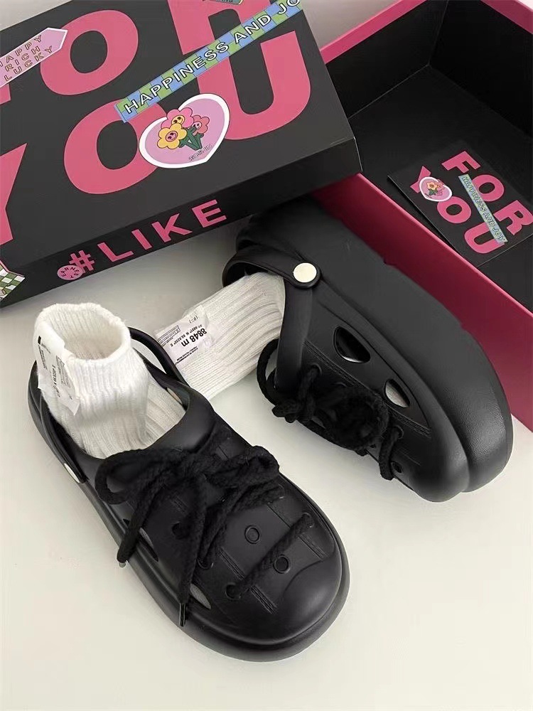 Double crocs with thick soles