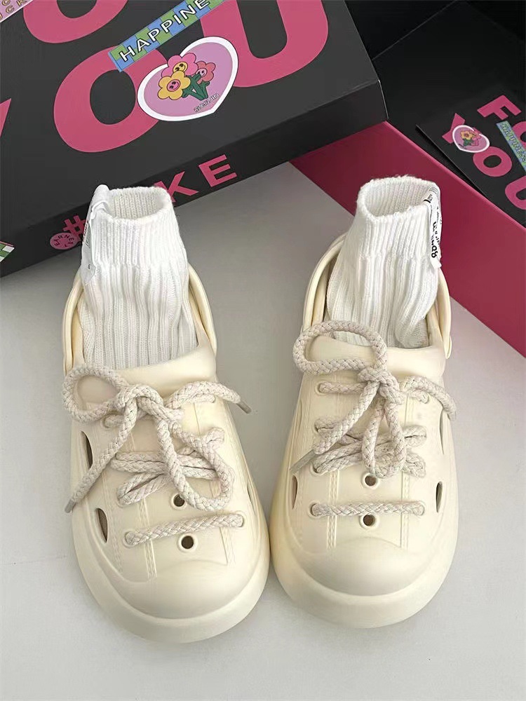 Double crocs with thick soles