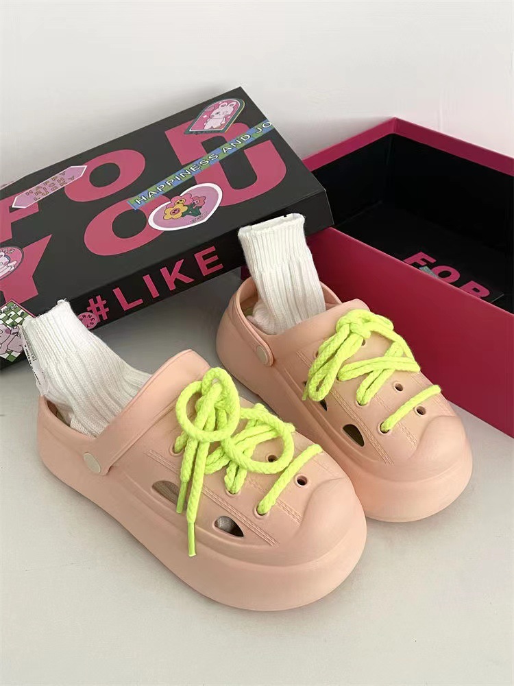 Double crocs with thick soles