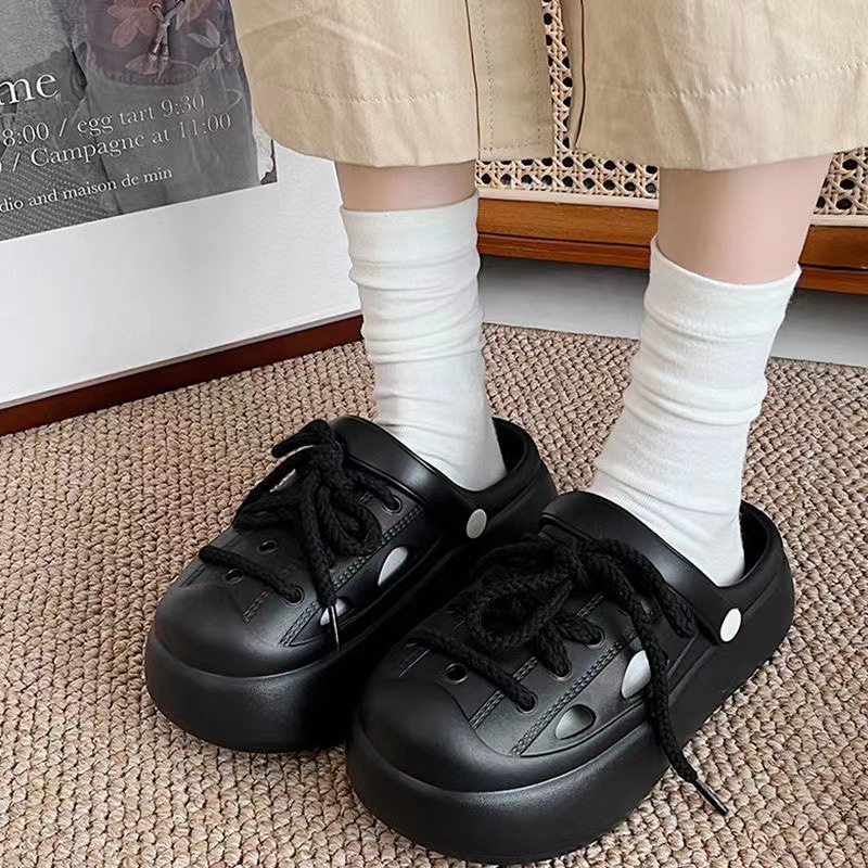 Double crocs with thick soles