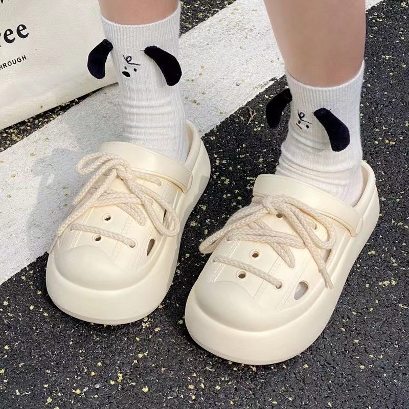 Double crocs with thick soles