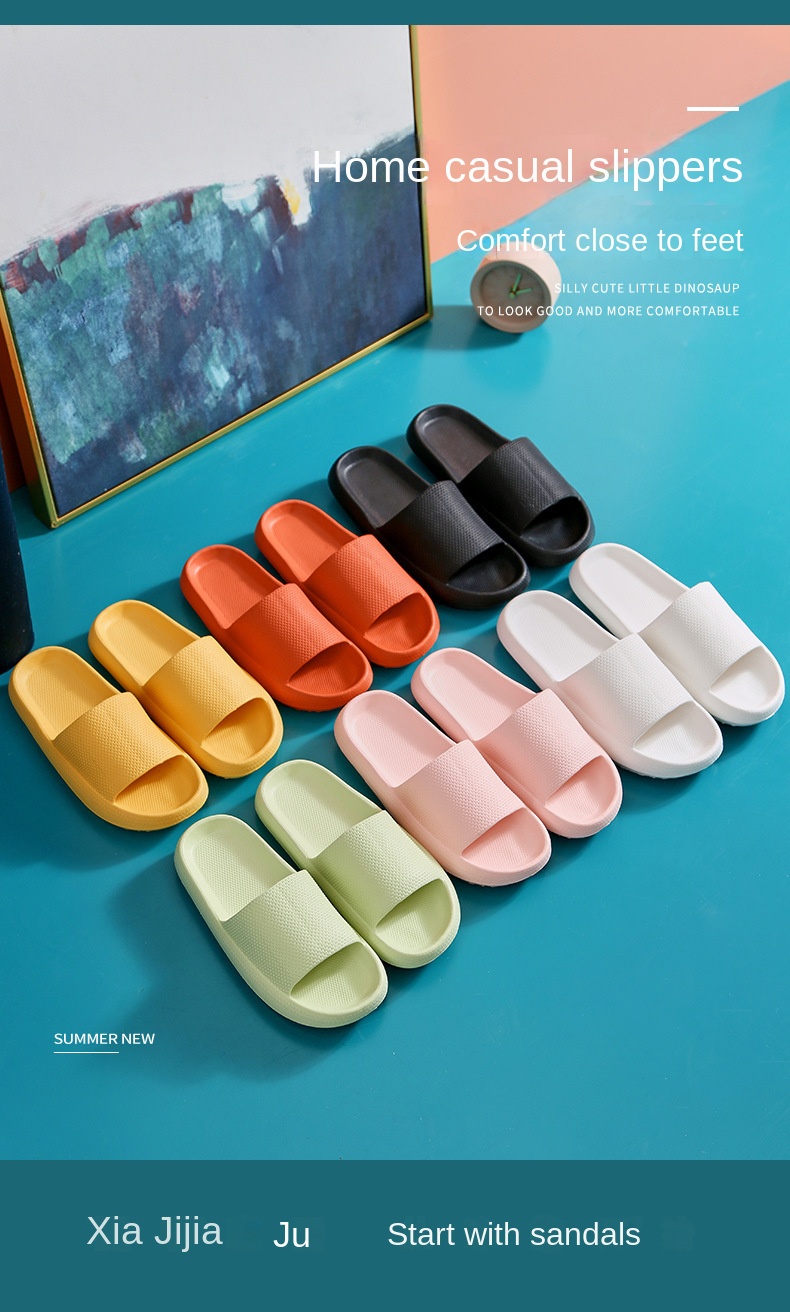 Dual-purpose couple sandals Non-slip soft-bottom beach flip-flops