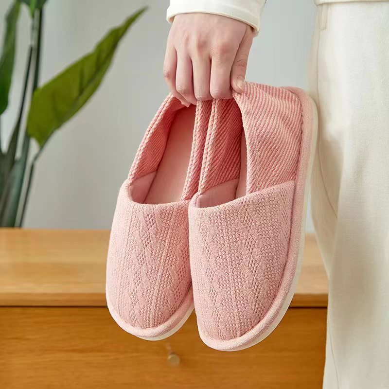 Extra large home warm cotton slippers