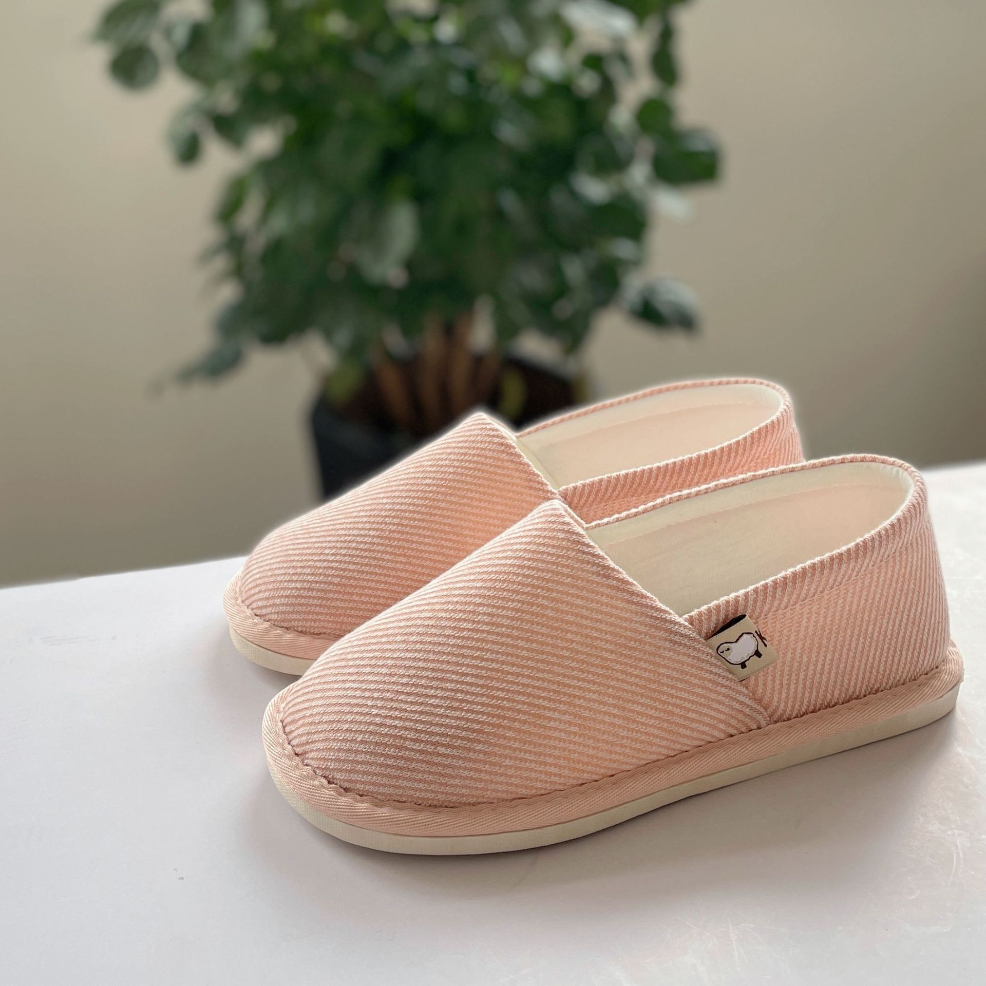 Extra large home warm cotton slippers