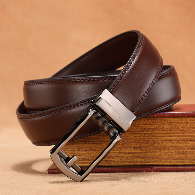 Fake needle buckle belt leather casual automatic buckle belt