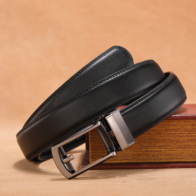 Fake needle buckle belt leather casual automatic buckle belt