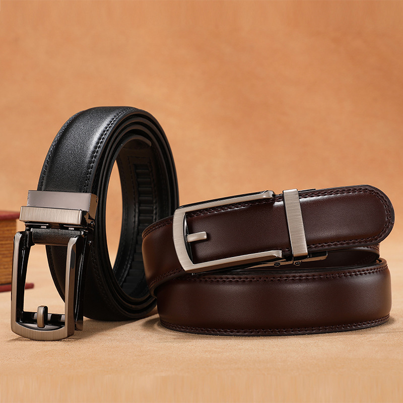 Fake needle buckle belt leather casual automatic buckle belt
