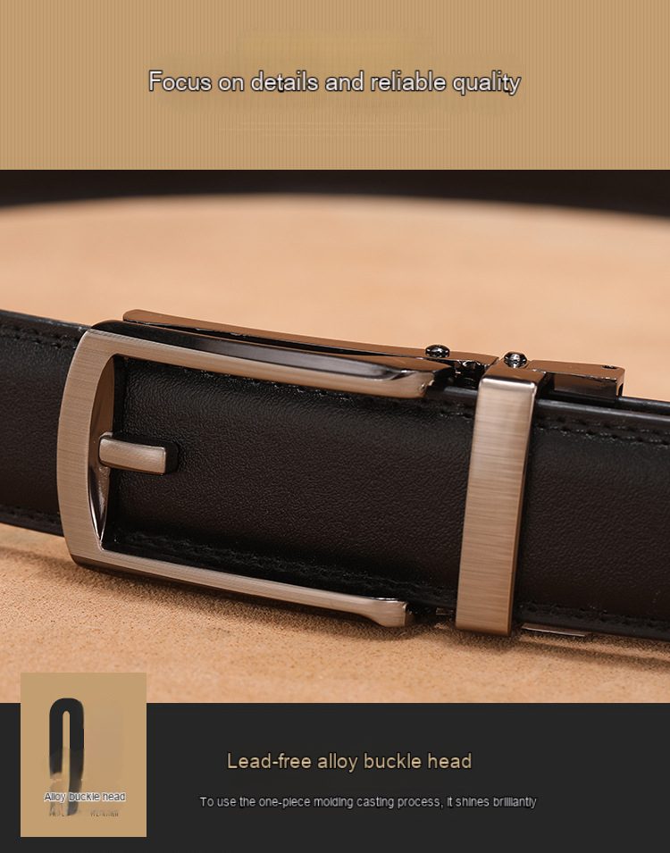 Fake needle buckle belt leather casual automatic buckle belt