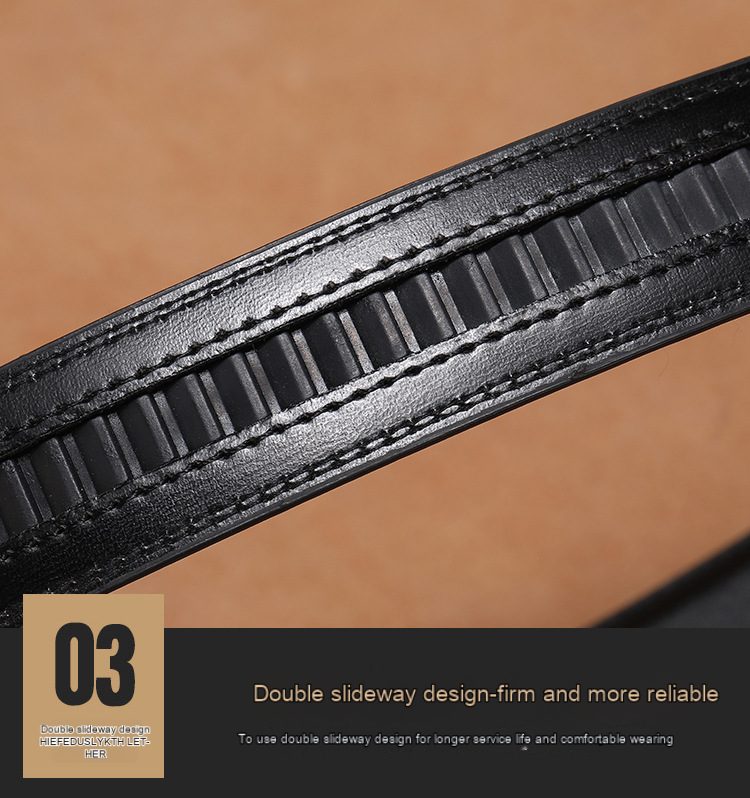 Fake needle buckle belt leather casual automatic buckle belt