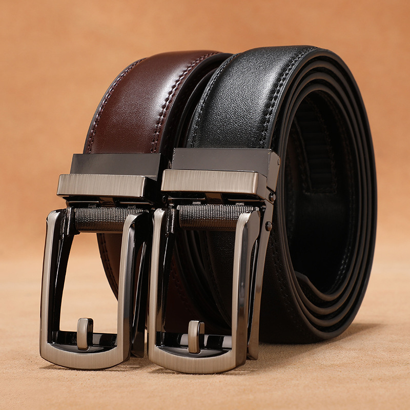 Fake needle buckle belt leather casual automatic buckle belt